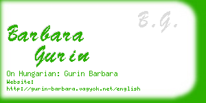 barbara gurin business card